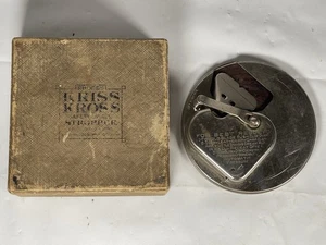 Vintage 1920s Kriss Kross Stropper Razor Blade Sharpener with Box - Picture 1 of 15