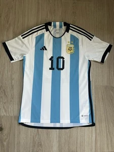 2022 Adidas Lionel Messi Argentina World Cup Jersey Mens Medium Official New - Picture 1 of 6