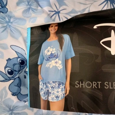 Conjunto de pijama corto y manga corta ligero de 2 piezas Character para mujer-A02 Foto 1 de 4