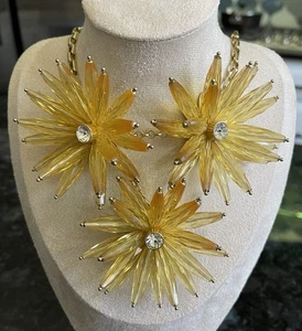 Ted Baker “Floria” Starburst Collar Declaración Acrílico Flores Cristales NUEVO CON ETIQUETAS-LEER - Imagen 1 de 19