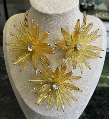 Ted Baker “Floria” Starburst Declaração Colar Cristais de Flores Acrílicas Novo com etiquetas-LEIA - Imagem 1 de 4