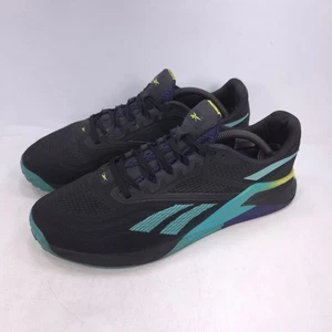 Reebok Nano X Athletic Lace Up Running Shoe Mens Size 11 GX9912 Black Blue - Picture 1 of 10