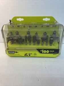 Ryobi Router Bit Set - A25R151 - New In Box - Pre Owned - 15 Pieces - Picture 1 of 6