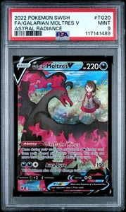Pokémon Espada y Escudo Resplandor Astral 2022 Galarian Moltres V #TG20 PSA 9 - Imagen 1 de 2