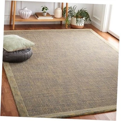  Abstract Collection Area Rug - 5' x 8', Gold & Grey, Handmade Wool, Ideal for  - Image 1 of 4