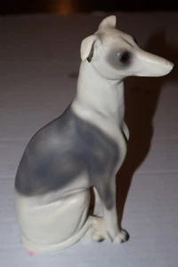 Vintage Whippet Dog Figurine Statue 7.5 inch Japan Handpainted Unmarked Ex Cond - Picture 1 of 5