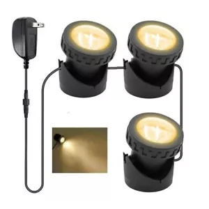 Warm White Pond Lights Underwater Landscape Spotlights IP68 Waterproof Submer... - Picture 1 of 6