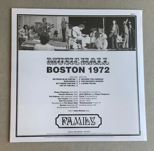 Family Music Hall live '72 LP MINT - Picture 1 of 2