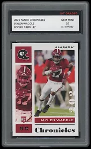 JAYLEN WADDLE 2021 PANINI CHRONICLES DRAFT PICKS 1ST GRADED 10 ROOKIE CARD RC - Bild 1 von 1
