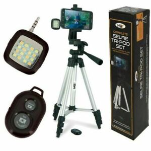 NGT Complete Selfie Tripod Set with Attachable Flash and Remote control