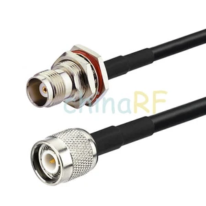 TNC Male to TNC Female Wireless Antenna Adapter Extension Cable Coaxial RG58 2m - Picture 1 of 3