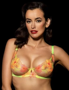 Honey Birdette Christine Neon Lime Bra Size 32DD - Picture 1 of 5