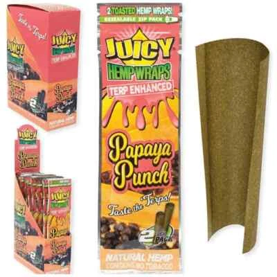 🤪 JUICY JAY PAPAYA PUNCH TERP WRAPS 🔥 25 PACKS 🤑 2 WRAPS PER PACK 💯🤤💯🤤💯 - Image 1 of 4