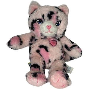 Build A Bear Smallfrys Pink Sassy Kitty Cat Hearts 7” Plush Small Stuffed Animal - Picture 1 of 8