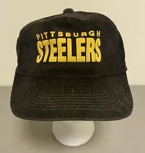 Cappello Berretto Vintage Retro NFL Pittsburgh Steelers Velluto a coste Snapback Adulto Unico - ๐ - Foto 1 di 11