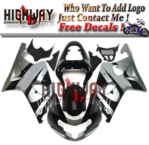 Fairings For Suzuki GSXR1000 00-02 ABS Plastic Fairing Kit Bodywork Black Silver - Picture 1 of 1