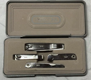 Erbstück Chrom Trim Pediküre Maniküre Set in passender Geschenkbox -- LESEN - Bild 1 von 5