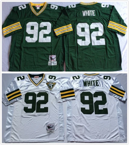 Vintage Reggie White #92 Green Bay Packers Throwback Stitched Jersey Cover