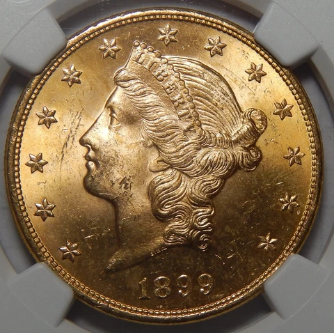 1899 NGC MS65 $20 SAINT GAUDENS Cover