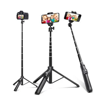 BZE Selfie Stick,Long Extendable Selfie Stick Tripod,Phone Tripod with Wirele... - Image 1 of 4