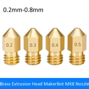 1 Extruder für 3D-Druckerdüsen 0,2-1,0mm Messing MK8 für Creality Baureihe Ender - Picture 1 of 6