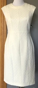 Worthington Women’s Sheath Dress Sz 4 White Weave Cap Sleeves Business Party - Picture 1 of 14