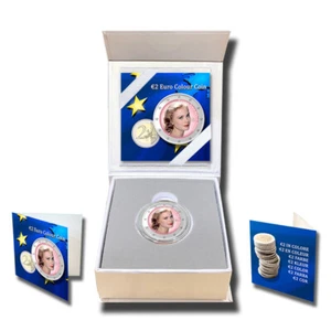 2 Euro Coloured Coin Single box Princess Grace Kelly of Monaco 1929 - 1982 - Picture 1 of 5