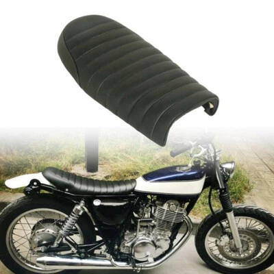 Motor Flat Brat Saddle Cafe Racer Tracker Vintage Fit For Honda CB CL Yamaha SR - Image 1 of 4