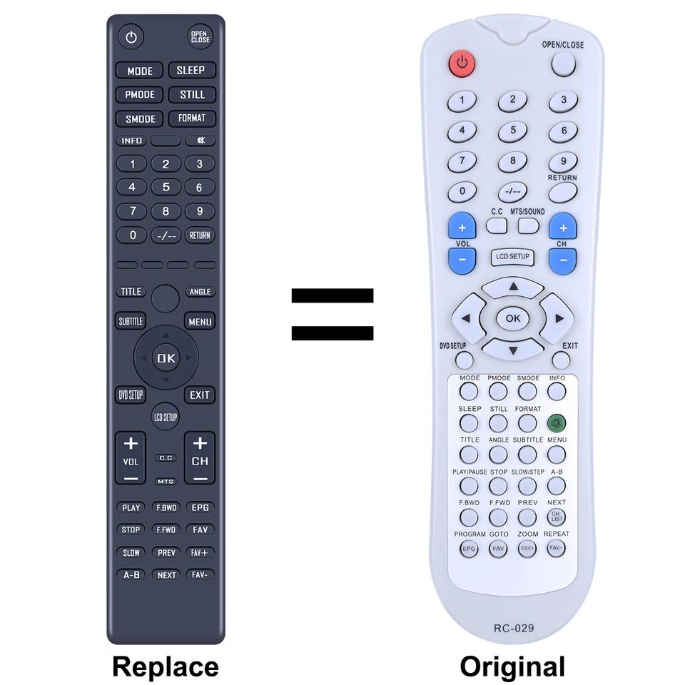 New RC-029 Replace Remote Control Work For Coby DVD Player - Image 1 of 1