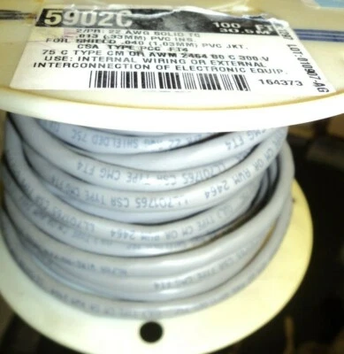 ALPHA WIRE 5902C 多导体电缆 22AWG 2PR FIL SHLD sl005 - 超过 36 英尺 — 第 1/4 张图片