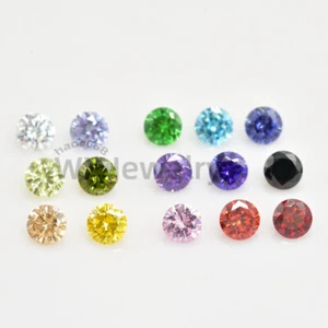 4-10mm Round 15pcs 1pcs each color,Loose cubic Zirconia Stone DIY for Jewelry - Picture 1 of 7