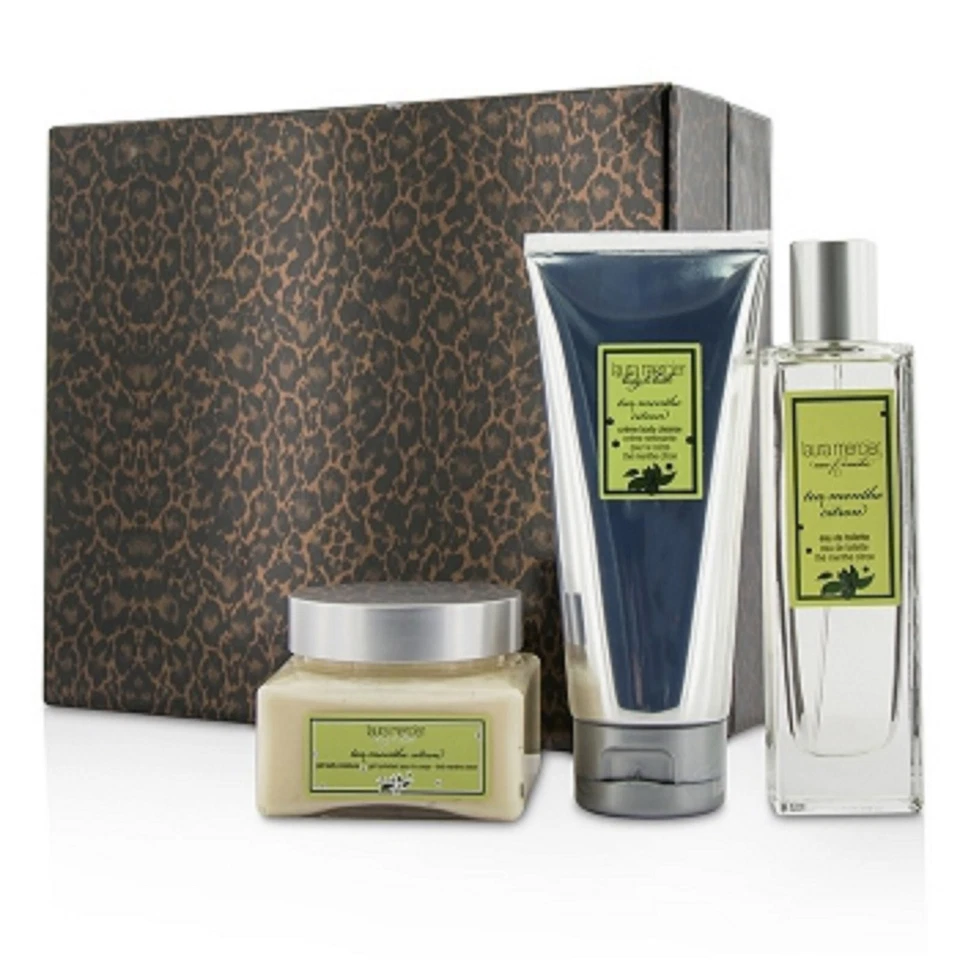 Laura Mercier Tea Menthe Citron T-Time 3 件套女式 1.7 盎司淡香水、凝胶、清洁 — 第 1/1 张图片