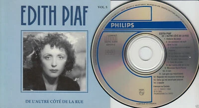EDITH PIAF De L'Autre Côté de la Rue - Volume 5 (CD 1989) 14 Songs French - Image 1 of 2