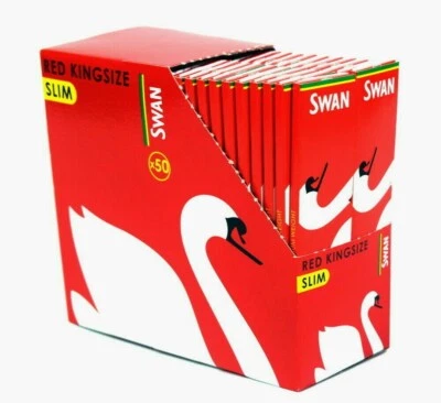 SWAN RED KING SIZE SLIM GENUINE SMOKING SWAN ROLLING PAPERS 5 10 25 50 LARGE