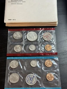 Juego de 10 monedas sin circular 1969 de Estados Unidos embalaje original del gobierno OGP - Imagen 1 de 2