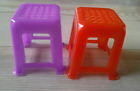 dolls house furniture new two plastic stacking stools 1/12