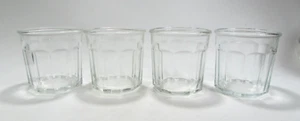 4 Luminarc Working Glass 500 ML 10 Panel Tumblers 14 oz Jam Jelly Jar Vtg France - Picture 1 of 4