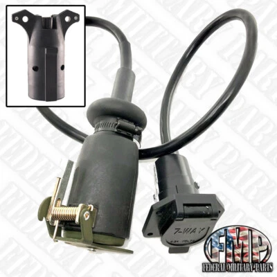 12 PIN TO 5 PIN MILITARY ADAPTER WIRING HARNESS HUMVEE TO CIVILIAN TRAILER M998 - Image 1 of 4