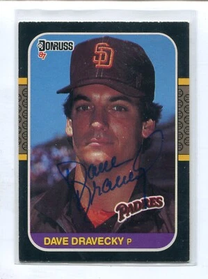1987 Donruss Dave Dravecy #187 HAND SIGNED AUTO AUTOGRAPH HA RETROGRAPH BUYBACK - Image 1 of 2