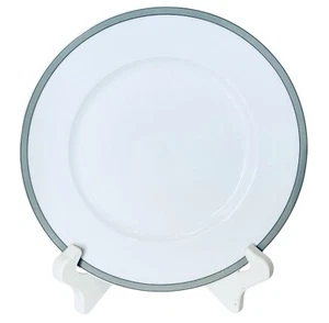 Jammet Seignolles Limoges France BEAUVAIS White Gray Porcelain Dinner Plate - Picture 1 of 7