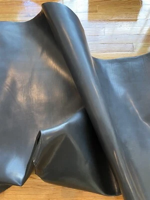 Horween Dublin Black Leather Hide Side - Image 1 of 4