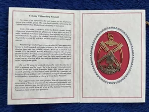 Colonial Williamsburg 2015 Christmas Ornament 24K Gold Finish - Picture 1 of 5