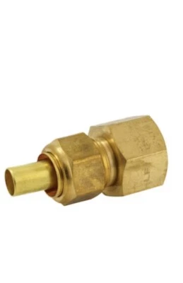 Lot Of 36 Pieces Proline  1/2 in. Threaded Flare x 3/8  Brass Adapter Coupling - Image 1 of 4