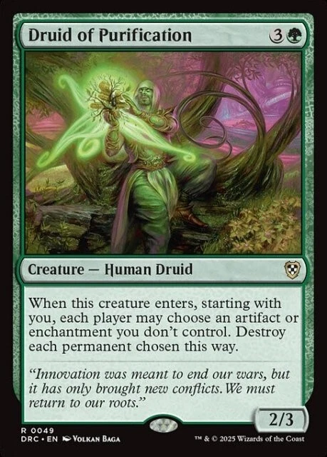MTG - DRUID OF PURIFICATION - Aetherdrift Commander (R) - Image 1 of 1