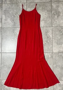 Jessica McClintock Gunne Sax ärmellos Strass Maxikleid Kleid rot 9/10 - Bild 1 von 23