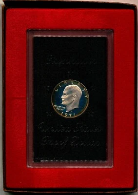 1971 S Eisenhower Proof Dollar Uncirculated Mint State 40% Silver - Brown box - Image 1 of 2