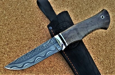 TorsionDamast Outdoor JagdMesser Nazarov Knives Russland Handarbeit HRC62 Беркут - Bild 1 von 4