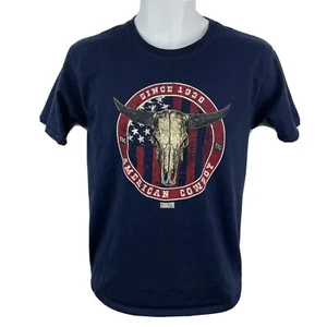 Tractor Supply American Cowboy T Shirt/ Youth (XL) Blue 100% Cotton  - Picture 1 of 4