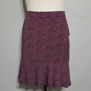 Nwt Michael Kors Giraffe Print Skirt 2X Womens Flounce Hem Silky Knit New $88 - Picture 1 of 13