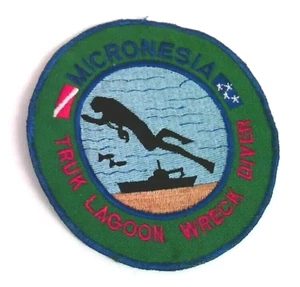 Scuba Diving Embroidery Patch~MICRONESIA ~TRUK LAGOON WRECK EXPLORER~4 inch - Picture 1 of 5